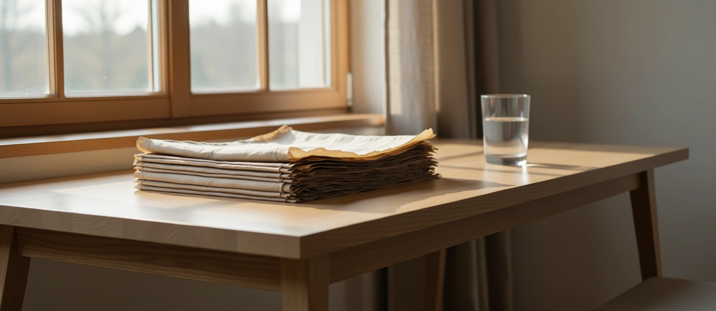Sanfte Texturen und natürliches Licht in einem minimalistischen Raum